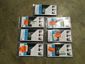 lot 33 image: Lot of Architectural Mailboxes 4 in. x 4 in. Post Adapter in Black with 3 Mailbox Mounting Options   Customer Returns See Pictures