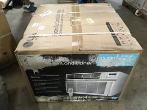 lot 35 image: LG 15,000 BTU 115-Volt Window Air Conditioner LW1516ER with ENERGY STAR and Remote in White    Customer Returns See Pictures