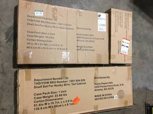 lot 46 image: Lot of Assorted Shelf Sets Various Sizes and Conditons  Customer Returns See Pictures