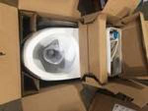 lot 53 image: American Standard Colony 1-Piece 1.28 GPF Single Flush Elongated Toilet in White Open box