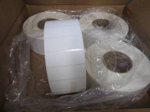 lot 254 image: Case of 4 -5000 ct Rolls 1x2.75 inc...