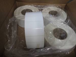 lot 255 image: Case of 4 -5000 ct Rolls 1x2.75 inc...