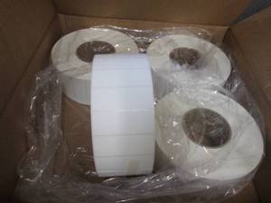 lot 256 image: Case of 4 -5000 ct Rolls 1x2.75 inc...
