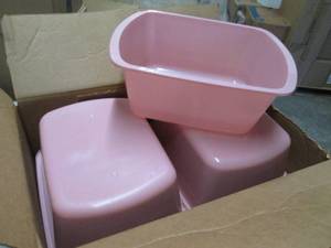 lot 262 image: Box of Rose Colored Rectangular Was...
