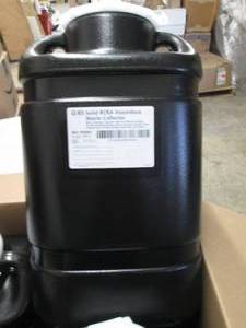 lot 264 image: Case of 8- 5 Gallon Black Hazardous...