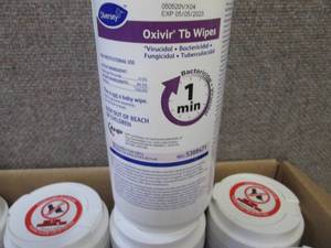 lot 423 image: 12- 60 ct Canisters Diversey Oxivir...