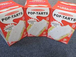lot 508 image: 3- 8pks Frosted Strawberry Pop-Tart...