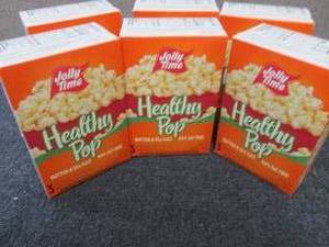lot 511 image: 3- 3pks Jolly Time Healthy Pop Micr...