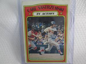 lot 23 image: 1972 Topps Carl Yastrzemski In Acti...