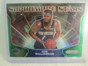 lot 29 image: 2020-21 Prizm Zion Williamson Green...