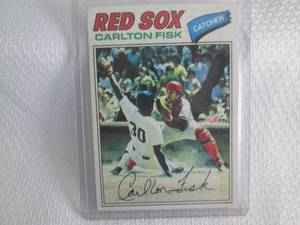 lot 35 image: 1977 Topps Carlton Fisk Card...