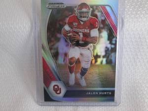 lot 43 image: 2021 Prizm Jalen Hurts Prizm Card...