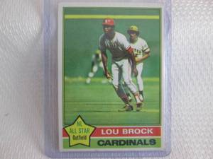 lot 59 image: 1976 Topps Lou Brock Highlights Car...