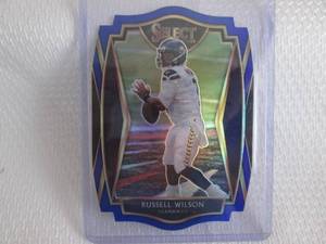 lot 61 image: 2020 Select Russell Wilson Blue Die...