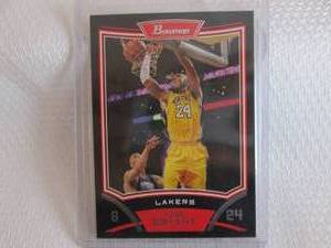 lot 85 image: 2008-09 Bowman Kobe Bryant Card...