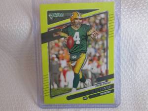 lot 93 image: 2021 Donruss Brett Favre Yellow Pre...