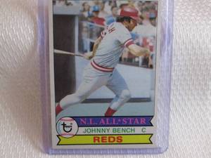 lot 111 image: 1979 Topps Johnny Bench Card...