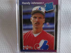 lot 128 image: 1989 Donruss Randy Johnson Rookie C...