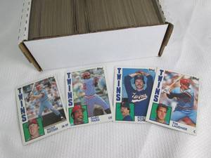 lot 154 image: Box of 1984 Topps Minnesota Twins C...