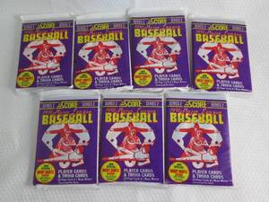 lot 165 image: 7 1991 Score Series 2 Baseball Pack...