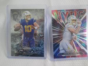 lot 168 image: 2021 Prizm Justin Herbert Insert Ca...