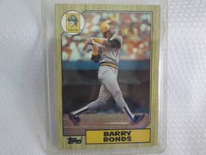 lot 170 image: 1987 Topps Barry Bonds Rookie Card...