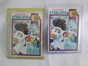 lot 176 image: 2 1979 Topps Joe Greene Cards...