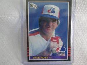 lot 185 image: 1985 Donruss Pete Rose Card...