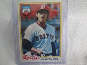 lot 189 image: 1978 Topps Carlton Fisk Card...