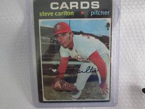lot 193 image: 1971 Topps Steve Carlton Card...