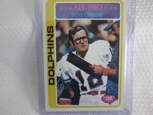 lot 197 image: 1978 Topps Bob Griese Card...