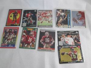 lot 214 image: Assorted Joe Montana Cards...