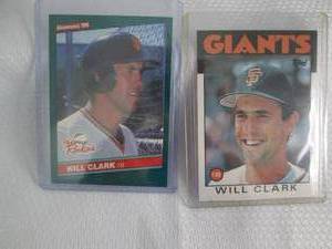 lot 223 image: 1986 Topps & Donruss Will Clark Roo...