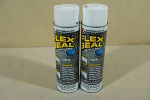 lot 22 image: 2 Flex Seal Liquid Rubber Spray -White