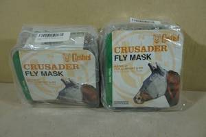 lot 41 image: 2 Cashel Crusader Fly Masks -MiniFoal, Standard with Ears