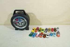 lot 135 image: Toy Cars with Hot Wheels Storage Case