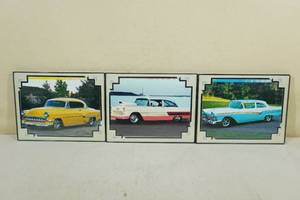 lot 180 image: 3 Classic Chevy Framed Photos