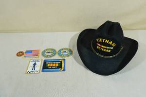 lot 200 image: Vietnam Veteran Hat with Patches