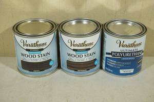 lot 205 image: 3 8oz Varathane Assorted Finishes