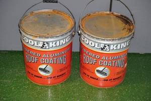 lot 223 image: 2 5 Gallon Cool King Fibered Aluminum Roof Coating
