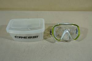 lot 225 image: Cressi Big Eyes Evolution Swim Mask -Clear Green