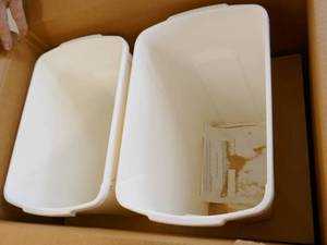 lot 16 image: New in box Dual Waste Basket system for your cabinets