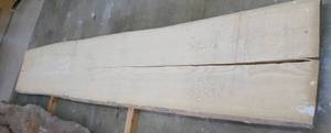lot 21 image: Ash slab with live edge 1-34 thick 132 inches long