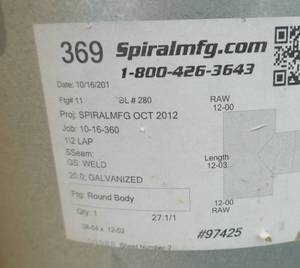 lot 25 image: Pallet full of galvanized pipe
