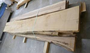 lot 30 image: 9 pieces of European Oak with live edge