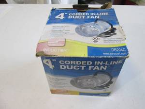 4 corded in-line duct fan in origi...