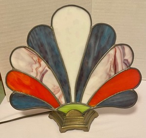 lot 52 image: Colorful Stained Glass Lamp
