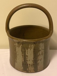 lot 77 image: Vintage Pottery Jug, Crock and Basket