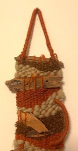 lot 86 image: Woven Decor with Wooden Accents