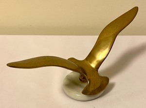 lot 91 image: Beautiful Brass Bird on a Marble Base